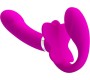 Pretty Love VALERIE DOUBLE STRAP-ON VIBRATOR 12 VIBRATIONS PURPLE