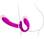Pretty Love VALERIE DOUBLE STRAP-ON VIBRATOR 12 VIBRATIONS PURPLE