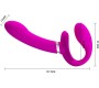 Pretty Love VALERIE DOUBLE STRAP-ON VIBRATOR 12 VIBRATIONS PURPLE