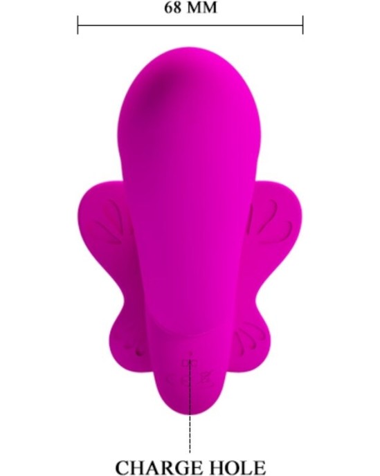 Pretty Love VALERIE DOUBLE STRAP-ON VIBRATOR 12 VIBRATIONS PURPLE