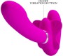 Pretty Love VALERIE DOUBLE STRAP-ON VIBRATOR 12 VIBRATIONS PURPLE