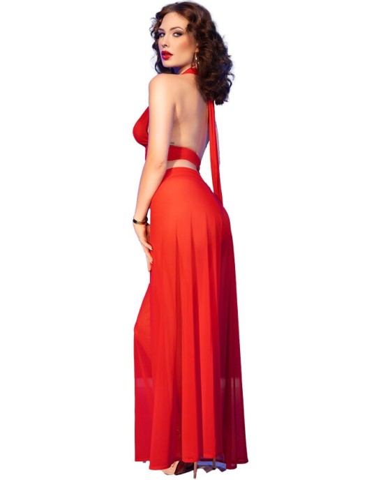 Chilirose Sets CHILIROSE - CR 4857 RED TOP AND PANTS SET SIZE S