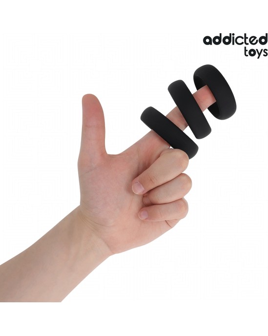 Addicted Toys SET OF FLAT SILICONE RINGS