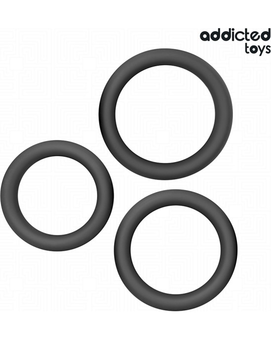 Addicted Toys SET OF FLAT SILICONE RINGS