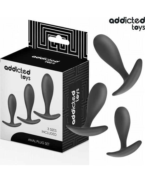 Addicted Toys SET OF 3 ANAL PLUG SILICONE MODEL 2