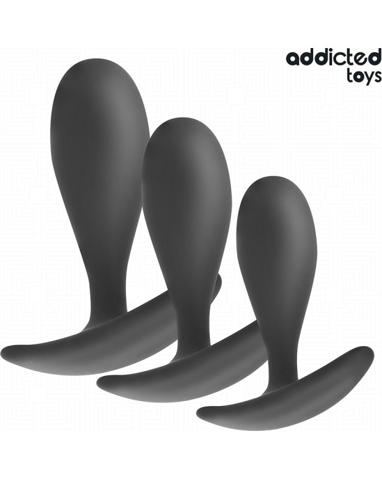 Addicted Toys SET OF 3 ANAL PLUG SILICONE MODEL 2