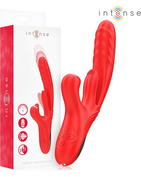 Intense Fun INTENSE - ROSALIA MULTIFUNCTION VIBRATOR 3 IN 1 RED
