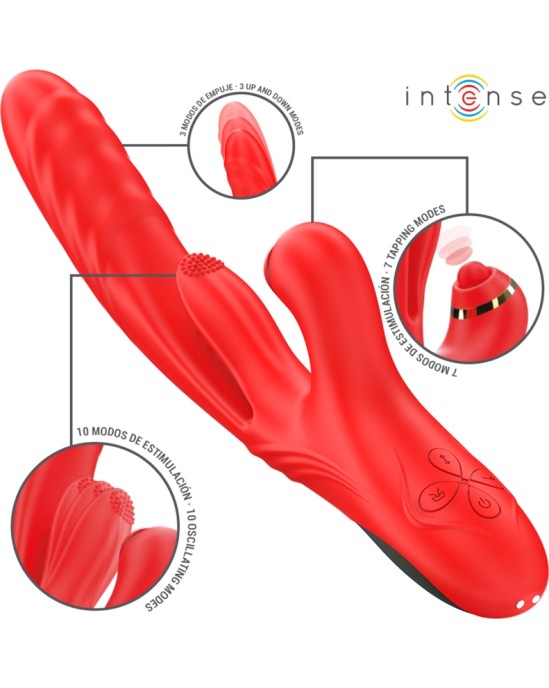 Intense Fun INTENSE - ROSALIA MULTIFUNCTION VIBRATOR 3 IN 1 RED