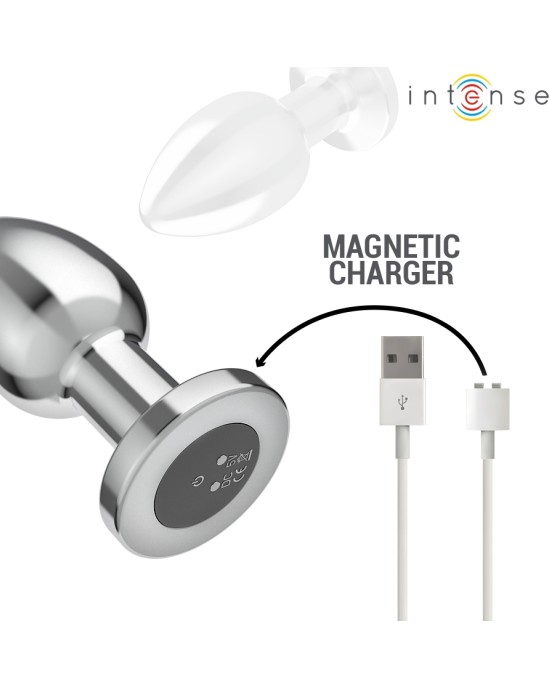 Intense Anal Toys INTENSE - ANAL PLUG 10 VIBRATIONS METAL WITH REMOTE CONTROL L