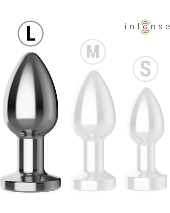 Intense Anal Toys INTENSE - ANAL PLUG 10 VIBRATIONS METAL WITH REMOTE CONTROL L