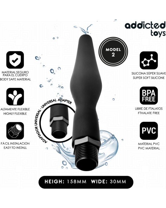 Addicted Toys ANAL CLEANER WITH UNIVERSAL ADAPTER MODEL 2