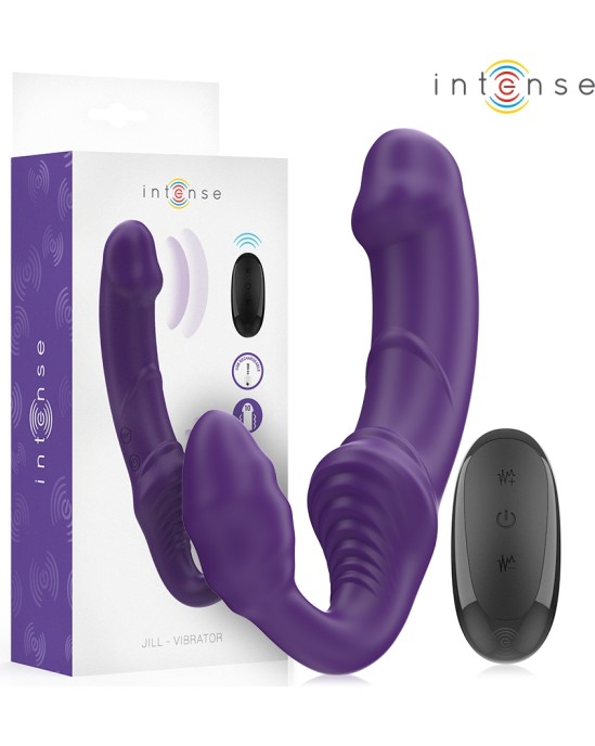Intense Fun INTENSE - JILL DOUBLE VIBRATOR 20 CM PURPLE REMOTE CONTROL