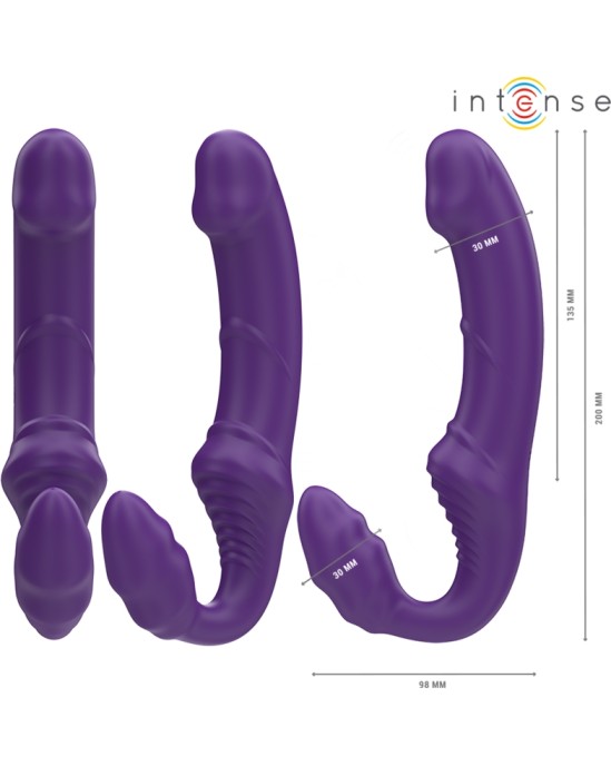 Intense Fun INTENSE - JILL DOUBLE VIBRATOR 20 CM PURPLE REMOTE CONTROL