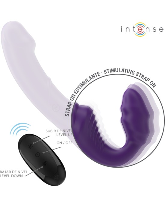 Intense Fun INTENSE - JILL DOUBLE VIBRATOR 20 CM PURPLE REMOTE CONTROL