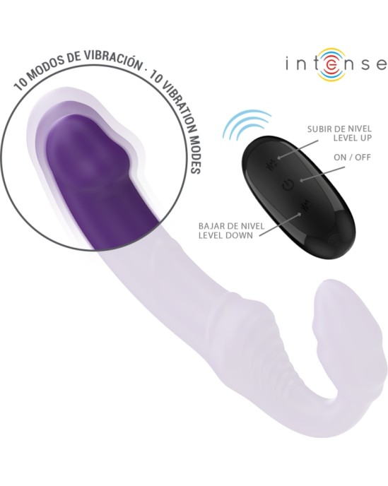 Intense Fun INTENSE - JILL DOUBLE VIBRATOR 20 CM PURPLE REMOTE CONTROL