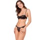 Passion Woman Sets PASSION - TIVOLEA BRA + THONG SET BLACK L/XL
