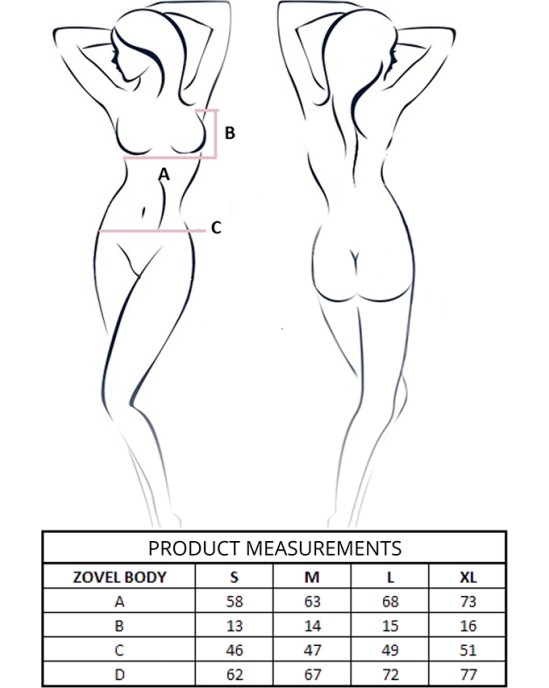 Passion Woman Teddies PASSION - ZOVEL BODY LIGHT GREY L/XL