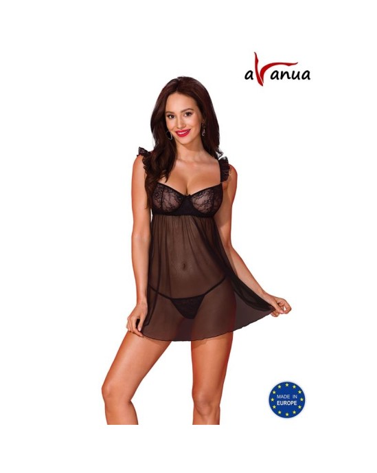 Avanua Milagros Chemise un Thong Black