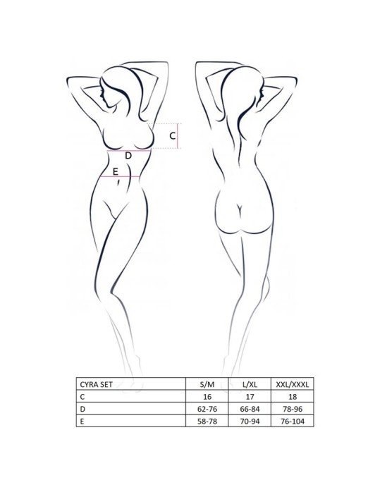 Avanua CYRA komplekts melns/sarkans