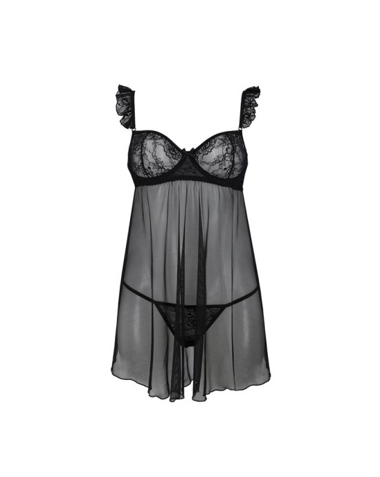 Avanua Milagros Chemise un Thong Black
