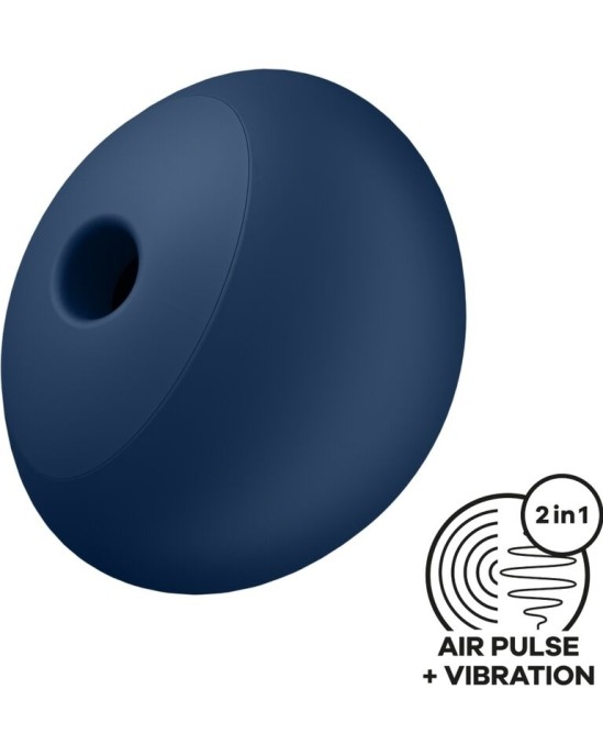 Satisfyer Air Pulse APMIERINĀTĀJS — AIR POWER 4 STIMULATORS UN VIBRATORS 12 VIBRĀCIJAS ZILS