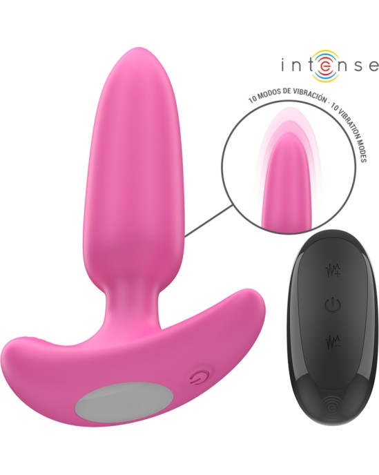 Intense Anal Toys INTENSE - ROSS ANAL PLUG 10 VIBRATIONS PINK TĀLVADĪBAS PULTS