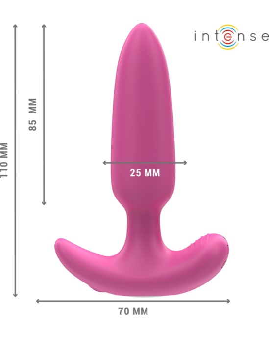 Intense Anal Toys INTENSE - ROSS ANAL PLUG 10 VIBRATIONS PINK TĀLVADĪBAS PULTS