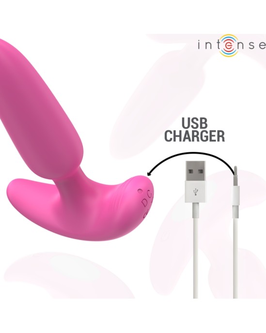 Intense Anal Toys INTENSE - ROSS ANAL PLUG 10 VIBRATIONS PINK TĀLVADĪBAS PULTS