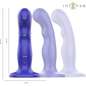 Intense Fun INTENSE - SHORTY VIBRATOR WITH SUCTION CUP BLUE REMOTE CONTROL