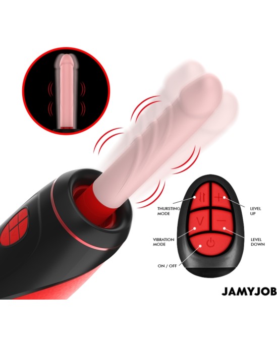 Jamyjob PYSTON BASE AUTOMATIC MASTURBATOR WITH REMOTE CONTROL DILDO