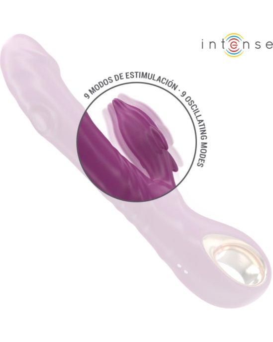 Intense Fun INTENSE - HALLE MULTIFUNCTION VIBRATOR WITH DOLPHIN STIMULATING TONGUE PURPLE