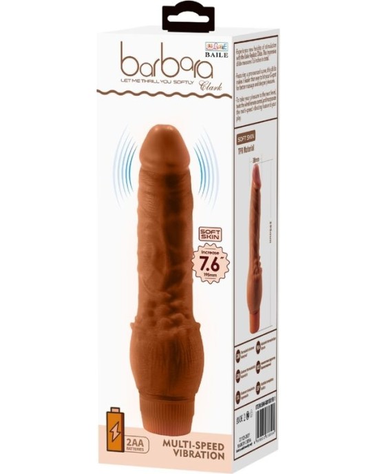 Baile BARBARA REALISTIC VIBRATOR 19.5 CM MULATTO