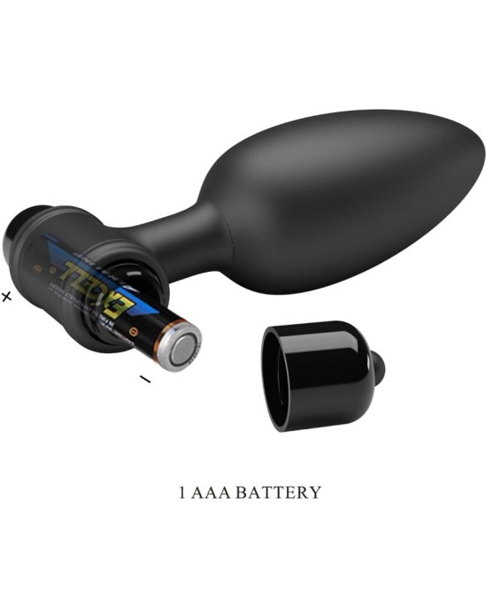 Pretty Love VIBRA BUTT PLUG 2 ANAL PLUG 10 VIBRATIONS BLACK