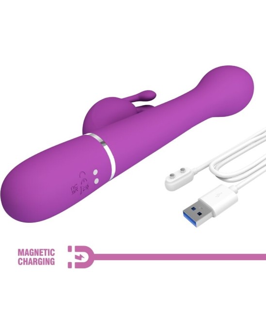 Pretty Love DEJON 3 IN 1 MULTIFUNCTION RABBIT VIBRATOR PURPLE