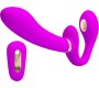 Pretty Love THUNDERBIRD DOUBLE STRAP-ON VIBRATOR REMOTE CONTROL PURPLE