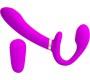 Pretty Love THUNDERBIRD DOUBLE STRAP-ON VIBRATOR REMOTE CONTROL PURPLE