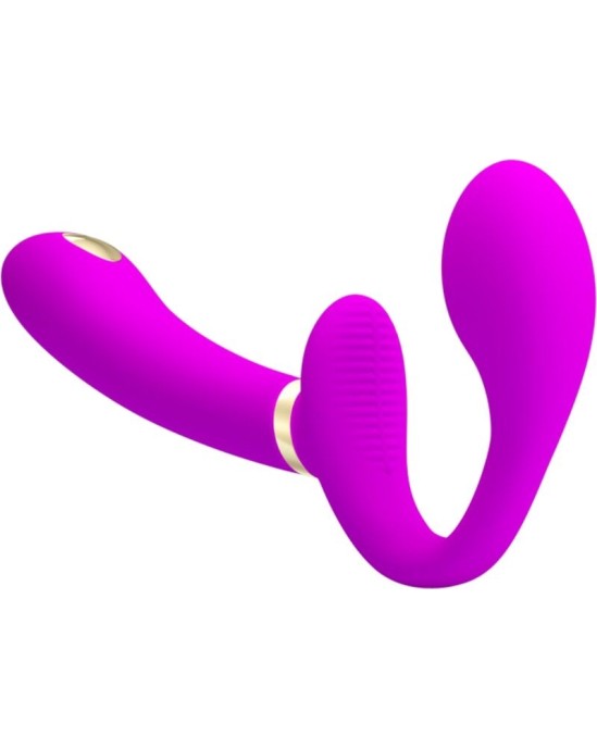Pretty Love THUNDERBIRD DOUBLE STRAP-ON VIBRATOR REMOTE CONTROL PURPLE