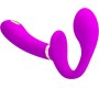 Pretty Love THUNDERBIRD DOUBLE STRAP-ON VIBRATOR REMOTE CONTROL PURPLE