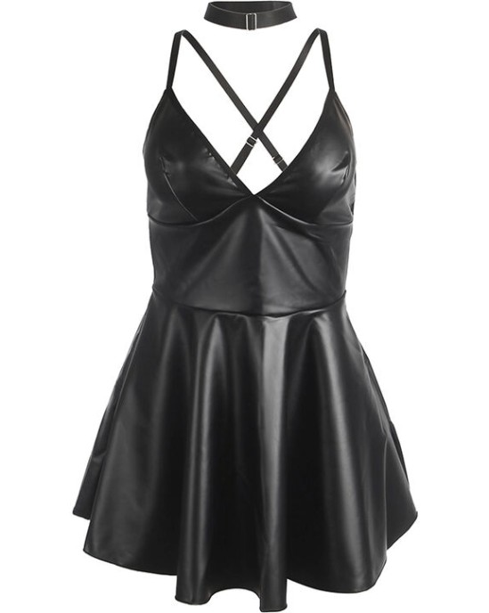 Subblime Dresses SUBBLIME - 955380 DRESS WITH BLACK LEATHER STRAPS L/XL