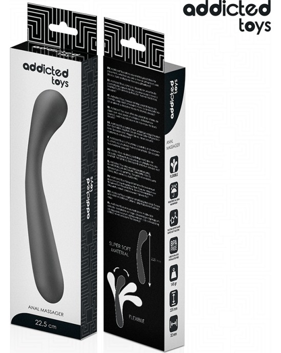 Addicted Toys DOUBLE ANAL MASSAGER SILICONE 22.5 CM