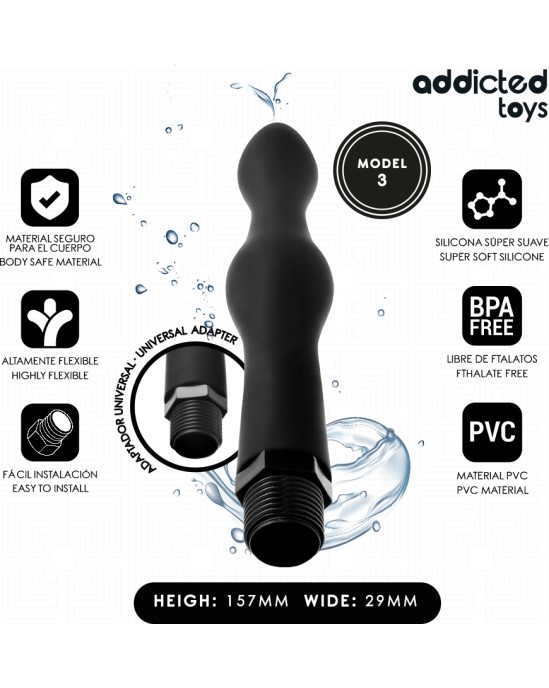 Addicted Toys ANAL CLEANER WITH UNIVERSAL ADAPTER MODEL 3