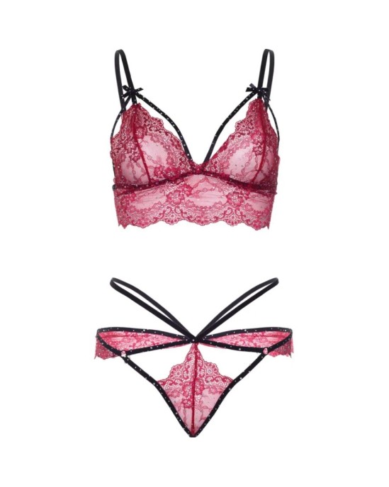 Leg Avenue Sets LEG AVENUE - 81623 BRA + THONG SET BURGUNDY SIZE L