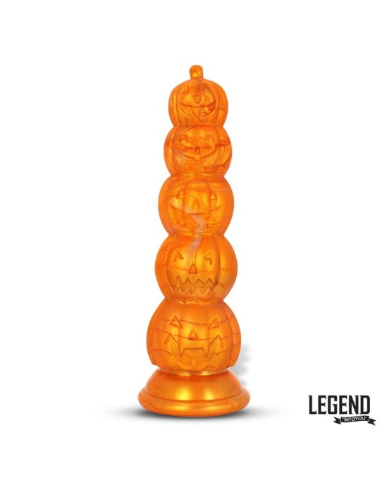 Legend Pumpkron Ķirbja formas šķidrais silikona dildo 19,7 cm