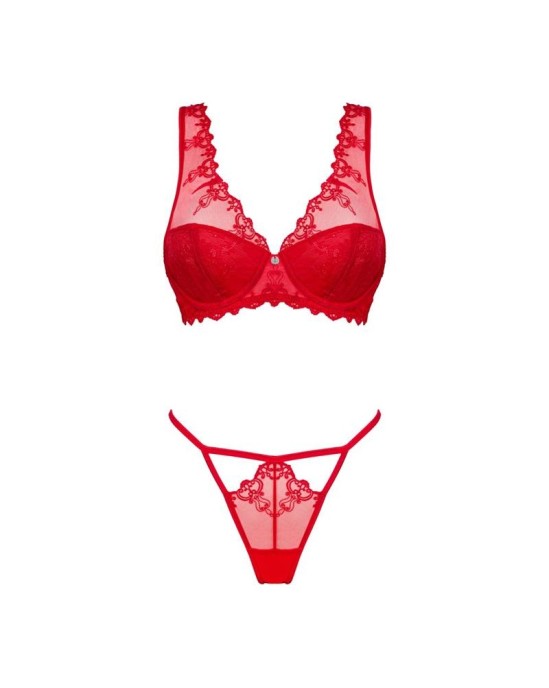 Obsessive Lonesia Lace Bra Set With Thong