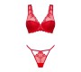 Obsessive Lonesia Lace Bra Set With Thong