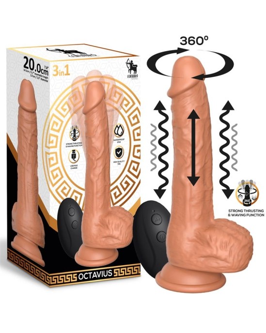 Centauro Octavius Dildo with Thrusting, 360? Waving and Vibrating 7.8 - 20 cm