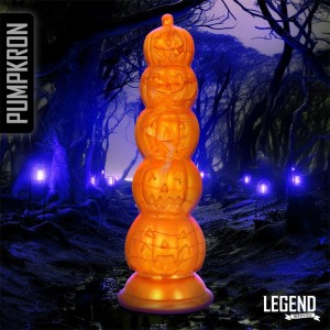 Legend Pumpkron Ķirbja formas šķidrais silikona dildo 19,7 cm