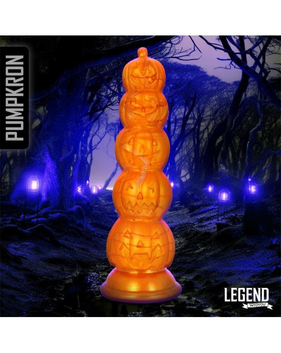 Legend Pumpkron Ķirbja formas šķidrais silikona dildo 19,7 cm